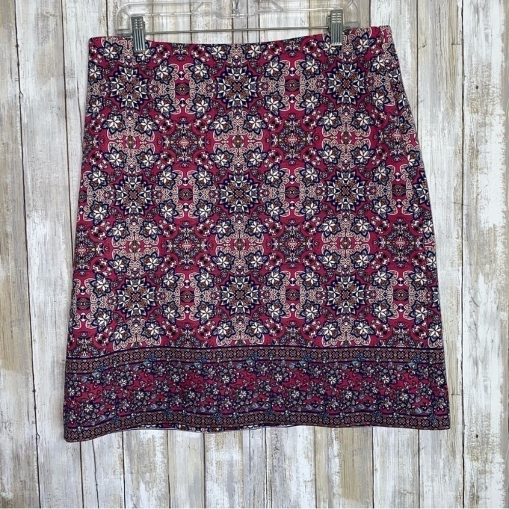 Talbots Pink Floral Paisley Mini Skirt